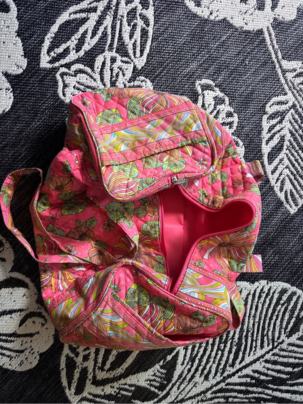 Floral duffel bag